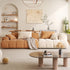 Julia Suede  Fabric Soft Sofa Modern 3-Seater Couch
